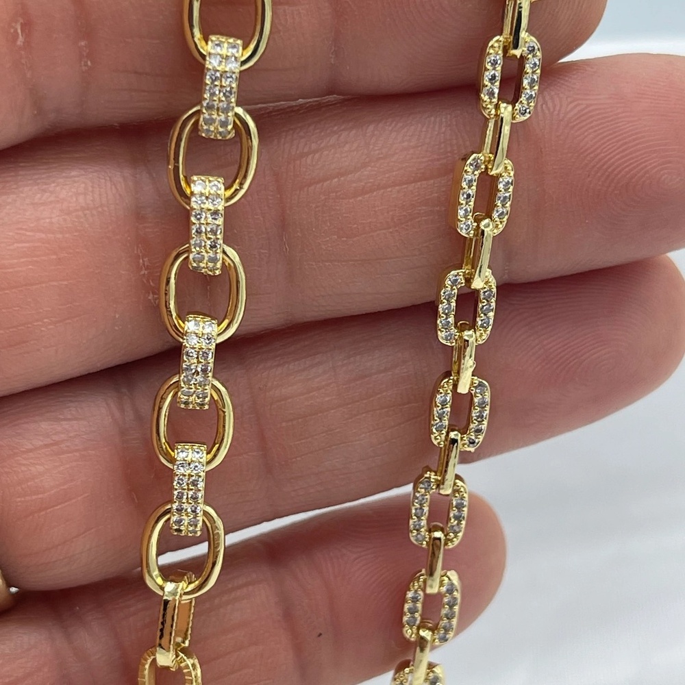 Elegant Zircon PaperClip Choker 2 Styles, Zircon Choker